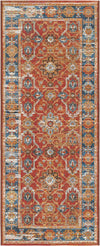 Patio Heritage Collection Area Rug -  Eden Runner Antique Red  lifestyle 54