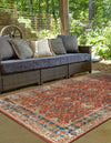 Patio Elegance Collection Area Rug -  Eden Rectangle Antique Red  lifestyle 4