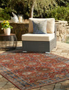Patio Elegance Collection Area Rug -  Eden Rectangle Antique Red  lifestyle 11