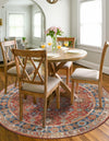 Patio Elegance Collection Area Rug -  Eden Round Antique Red  lifestyle 30