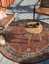 Patio Elegance Collection Area Rug -  Eden Round Antique Red  lifestyle 39