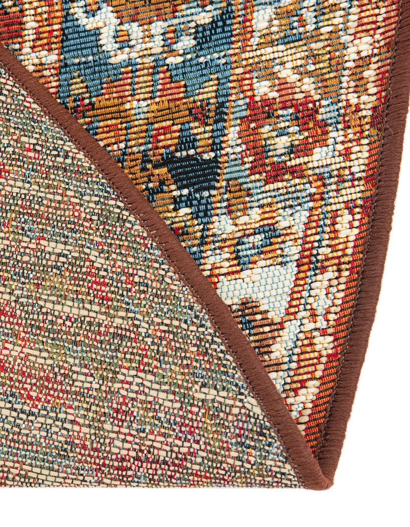 Patio Elegance Collection Area Rug -  Eden Round Antique Red  lifestyle 49