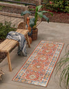 Patio Elegance Collection Area Rug -  Eden Runner Antique Red  lifestyle 32