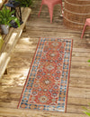 Patio Elegance Collection Area Rug -  Eden Runner Antique Red  lifestyle 38