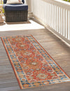 Patio Elegance Collection Area Rug -  Eden Runner Antique Red  lifestyle 50