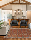 Patio Elegance Collection Area Rug -  Eden Square Antique Red  lifestyle 26