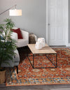 Patio Elegance Collection Area Rug -  Eden Square Antique Red  lifestyle 28