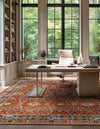 Patio Elegance Collection Area Rug -  Eden Square Antique Red  lifestyle 34