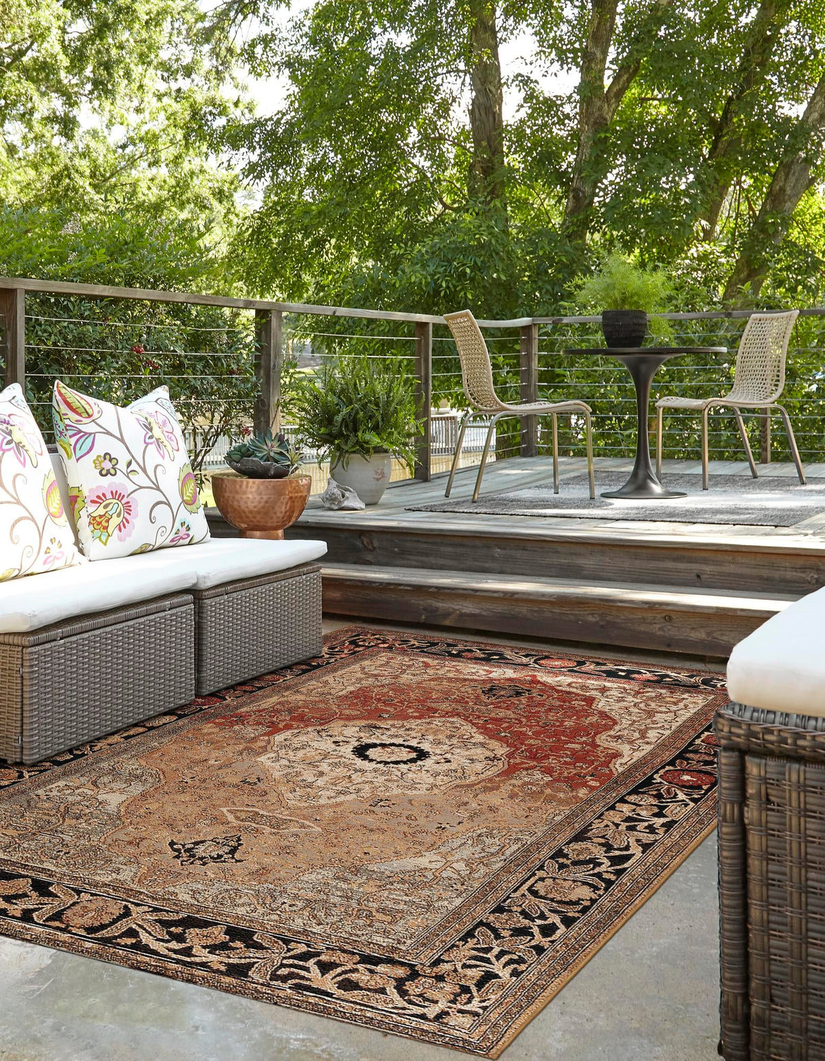 Patio Elegance Collection Area Rug -  Gazebo Rectangle Multi  lifestyle 2