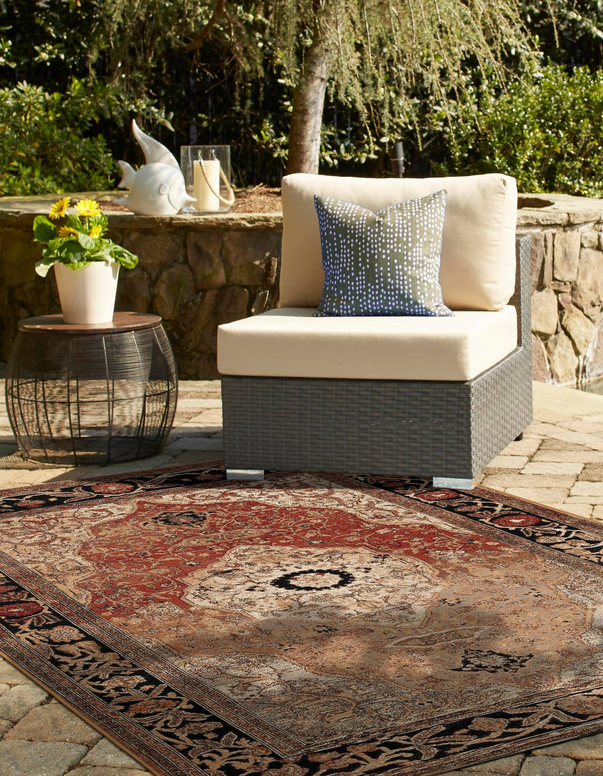 Patio Elegance Collection Area Rug -  Gazebo Rectangle Multi  lifestyle 3