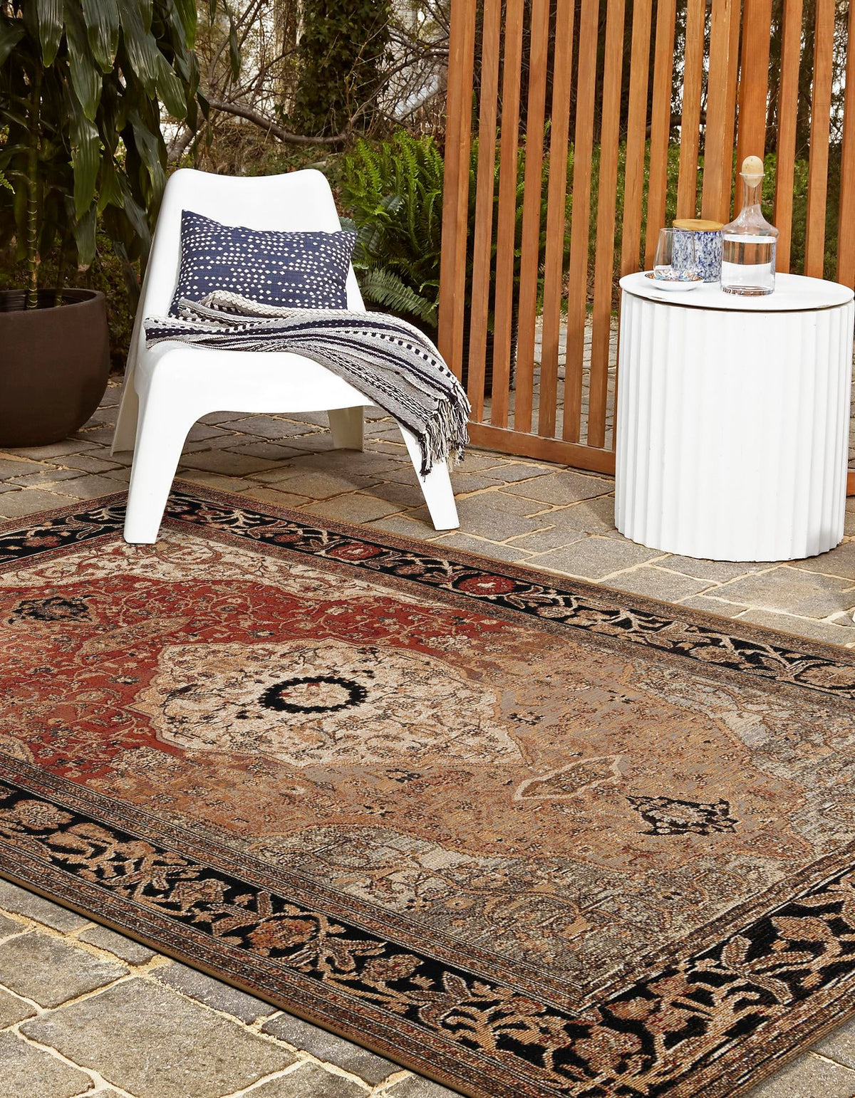 Patio Elegance Collection Area Rug -  Gazebo Rectangle Multi  lifestyle 4