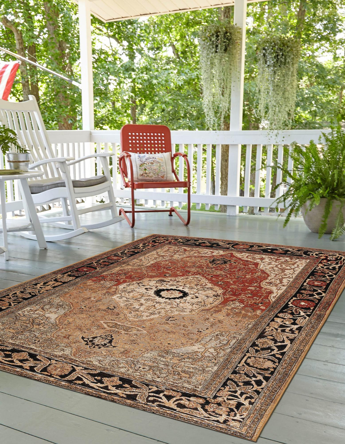 Patio Elegance Collection Area Rug -  Gazebo Rectangle Multi  lifestyle 5