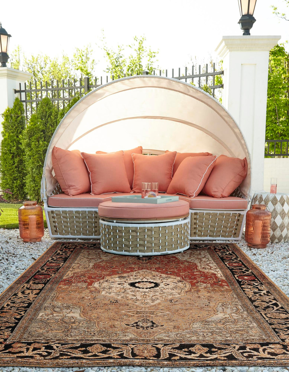 Patio Elegance Collection Area Rug -  Gazebo Rectangle Multi  lifestyle 6