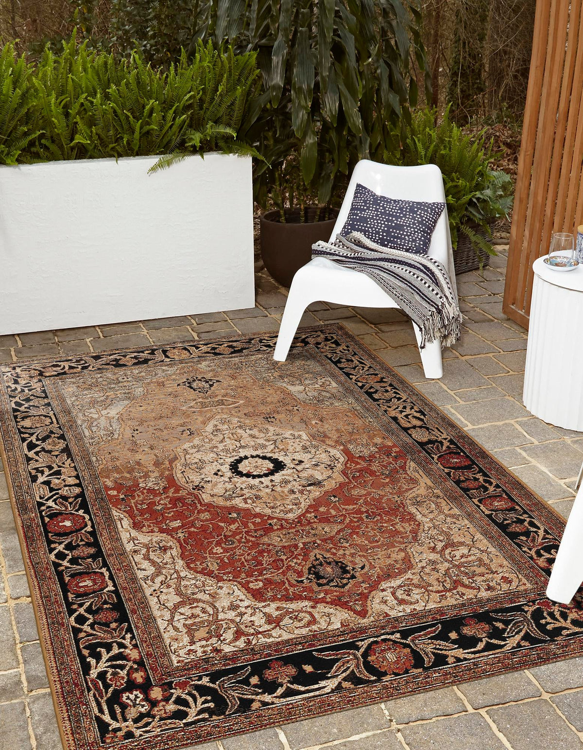 Patio Elegance Collection Area Rug -  Gazebo Rectangle Multi  lifestyle 9