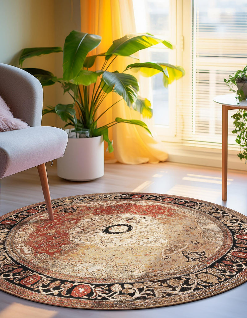 Patio Elegance Collection Area Rug -  Gazebo Round Multi  lifestyle 42