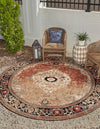 Patio Elegance Collection Area Rug -  Gazebo Round Multi  lifestyle 45