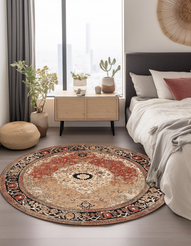 Patio Elegance Collection Area Rug -  Gazebo Round Multi  lifestyle 54