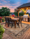 Patio Elegance Collection Area Rug -  Gazebo Square Multi  lifestyle 29