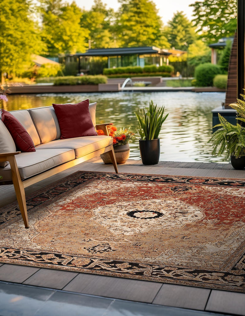 Patio Elegance Collection Area Rug -  Gazebo Square Multi  lifestyle 33
