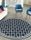 Metro Heights Collection Area Rug -  Liberty Round Navy Blue  lifestyle 25