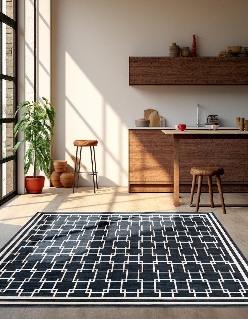 Metro Heights Collection Area Rug -  Liberty Square Navy Blue  lifestyle 32