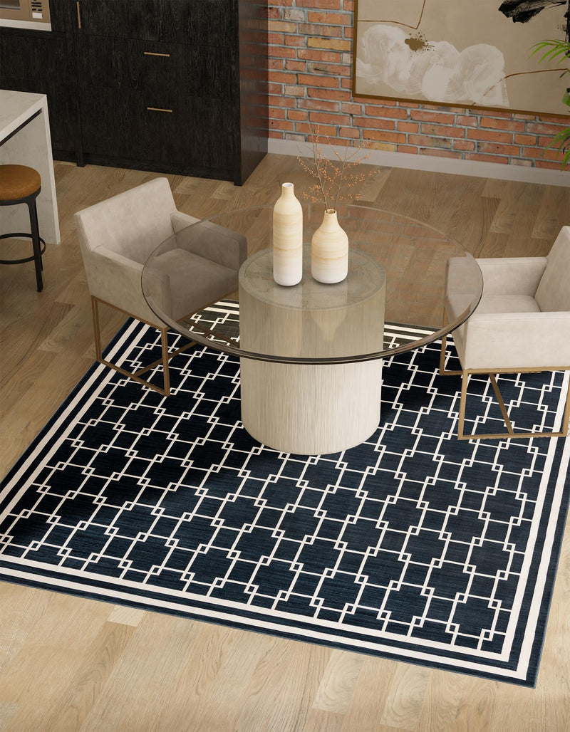 Metro Heights Collection Area Rug -  Liberty Square Navy Blue  lifestyle 42