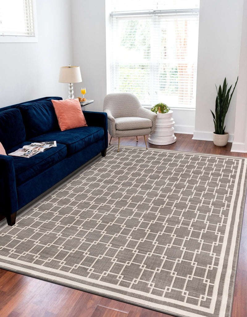 Metro Heights Collection Area Rug -  Ellis Rectangle Gray  lifestyle 2