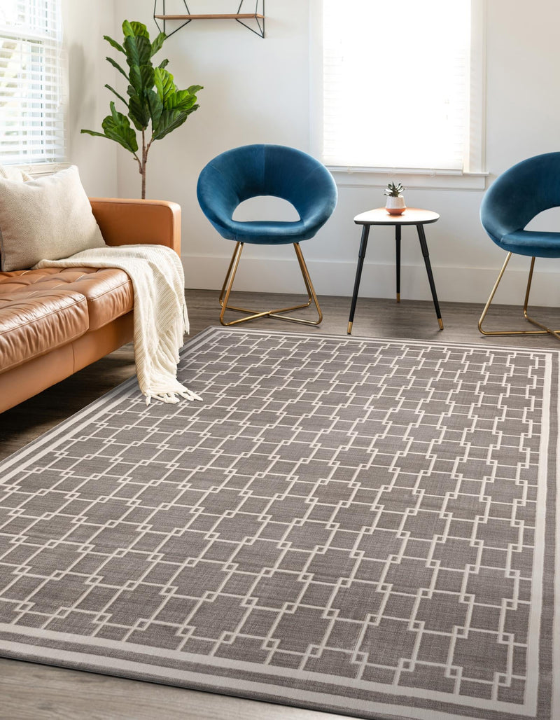Metro Heights Collection Area Rug -  Ellis Rectangle Gray  lifestyle 4