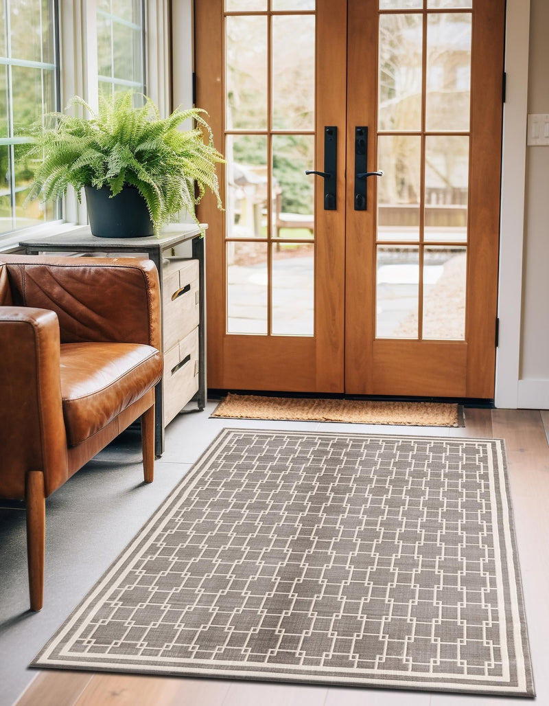 Metro Heights Collection Area Rug -  Ellis Rectangle Gray  lifestyle 6