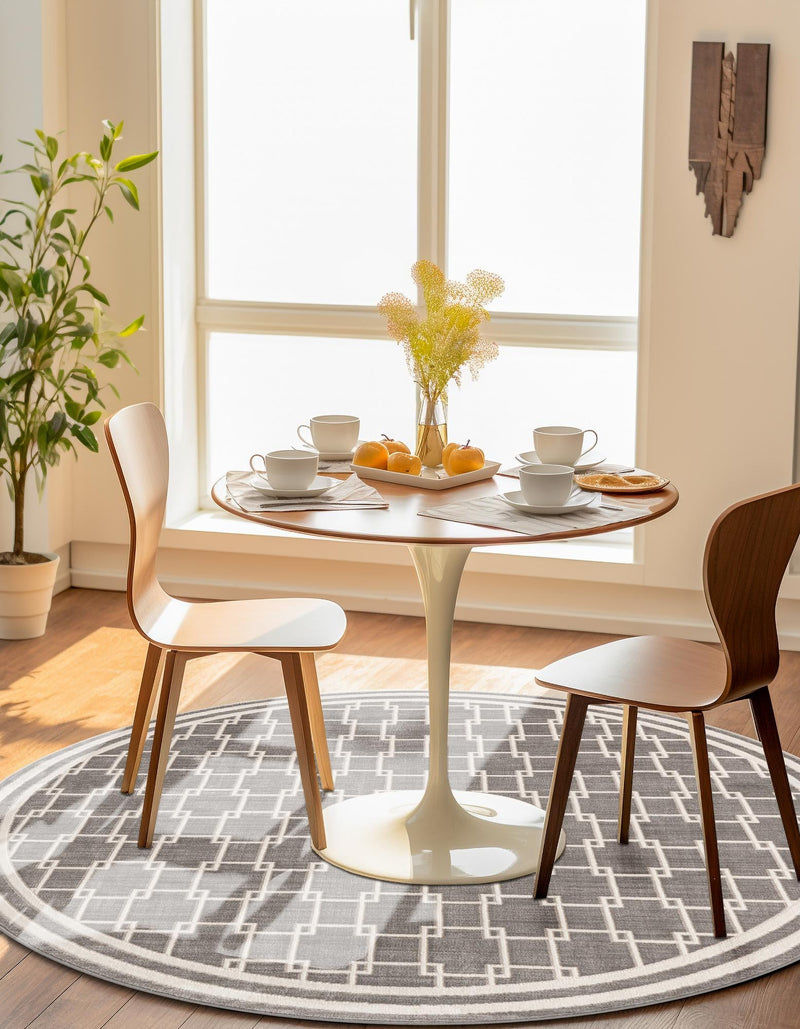 Metro Heights Collection Area Rug -  Ellis Round Gray  lifestyle 34