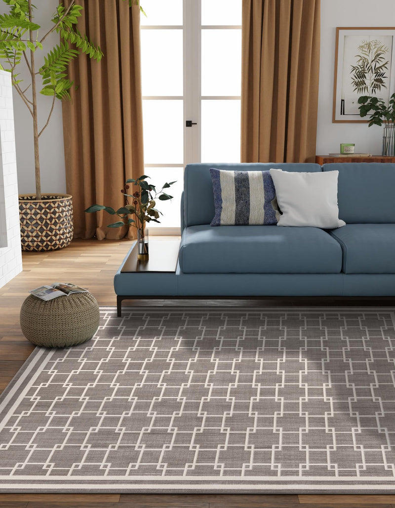Metro Heights Collection Area Rug -  Ellis Square Gray  lifestyle 27