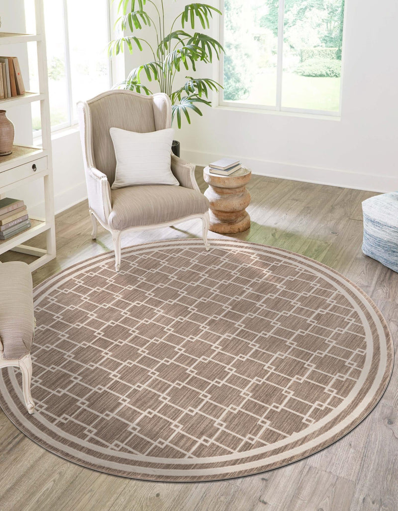 Metro Heights Collection Area Rug -  Wall Round Beige  lifestyle 25