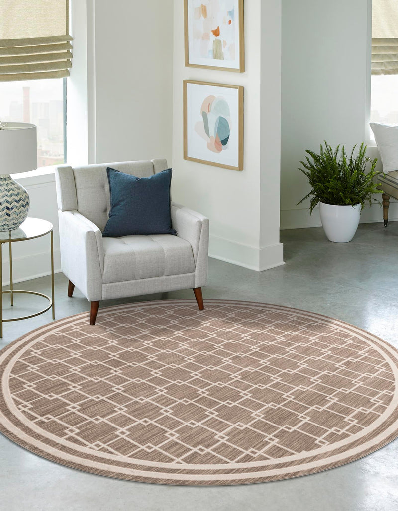 Metro Heights Collection Area Rug -  Wall Round Beige  lifestyle 28