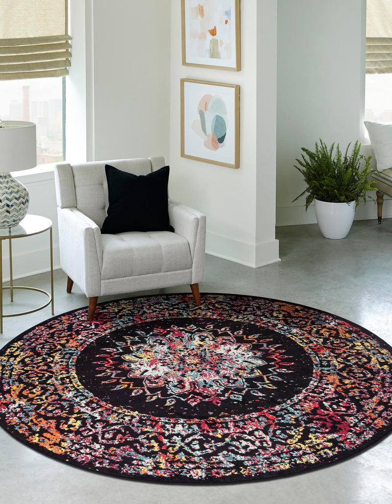 Brighton Terrace Collection Area Rug -  Withdean Round Multi  lifestyle 46