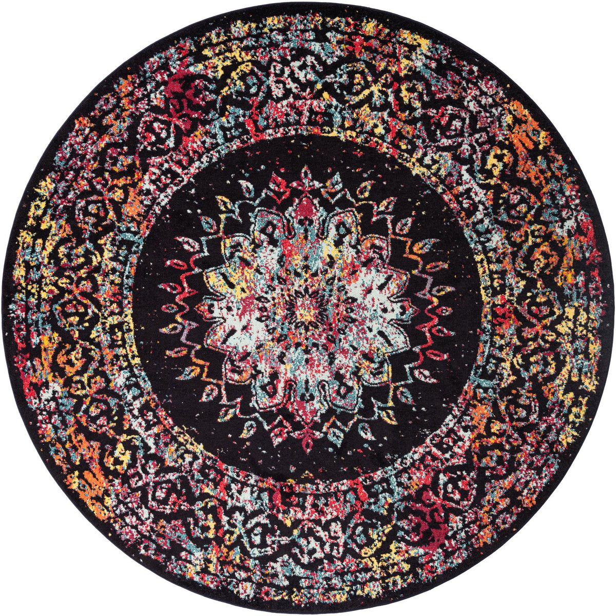 Brighton Terrace Collection Area Rug -  Withdean Round Multi  lifestyle 22