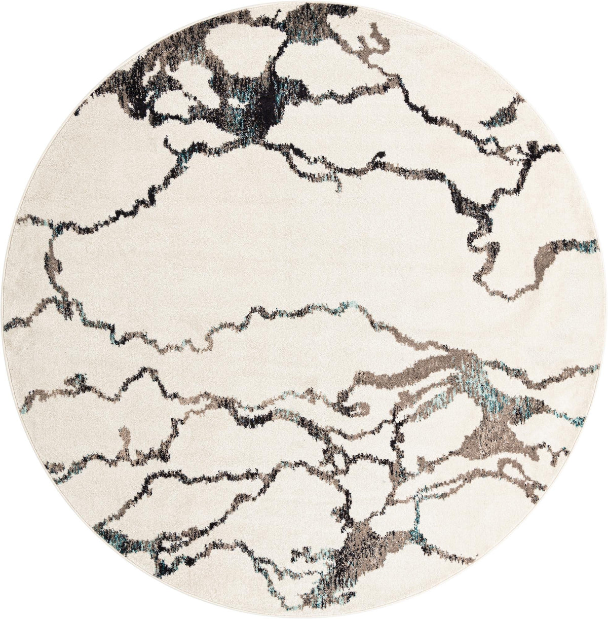Brighton Terrace Collection Area Rug -  Aldrington Round Ivory  lifestyle 47