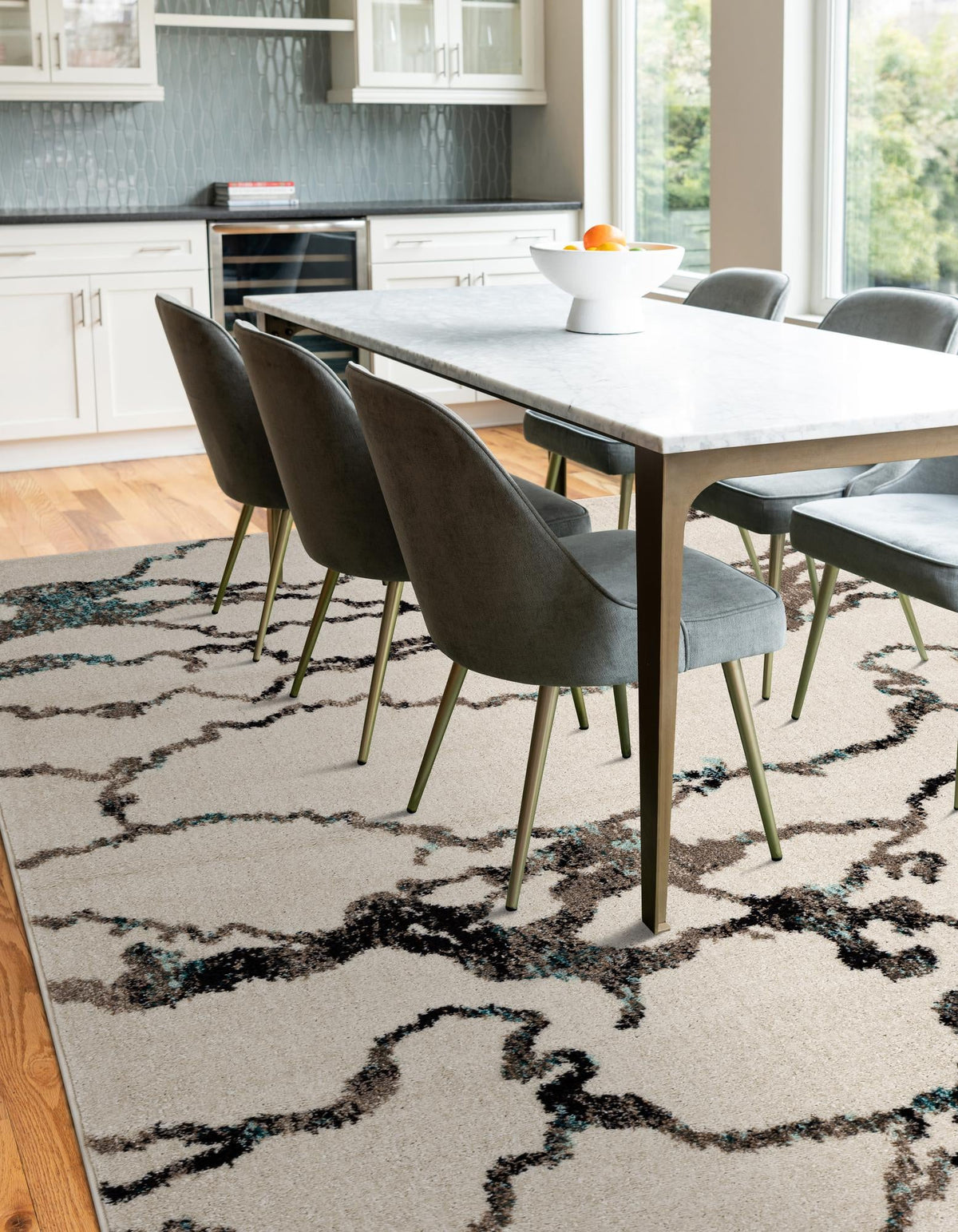 Brighton Terrace Collection Area Rug -  Aldrington Rectangle Ivory  lifestyle 5