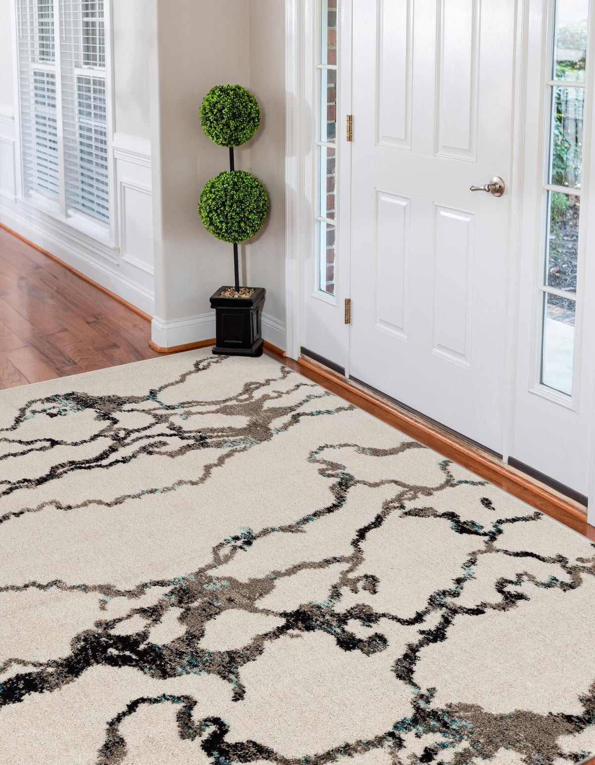 Brighton Terrace Collection Area Rug -  Aldrington Rectangle Ivory  lifestyle 7