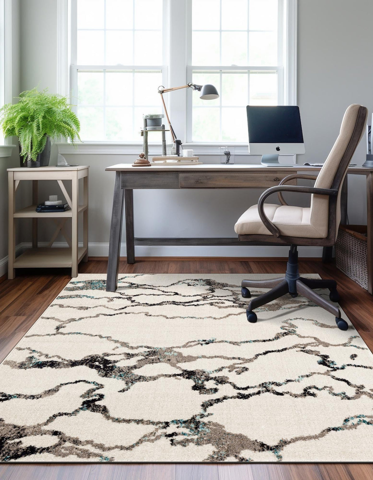 Brighton Terrace Collection Area Rug -  Aldrington Rectangle Ivory  lifestyle 13