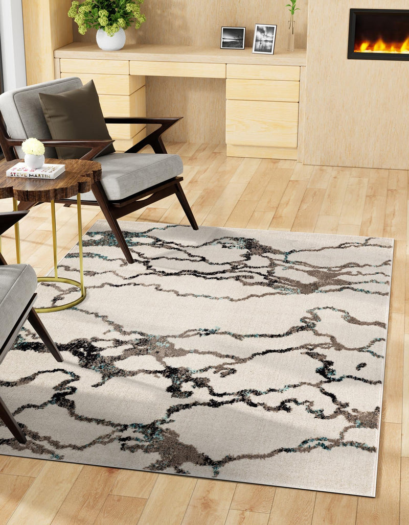 Brighton Terrace Collection Area Rug -  Aldrington Rectangle Ivory  lifestyle 17