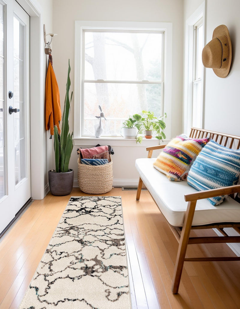 Brighton Terrace Collection Area Rug -  Aldrington Runner Ivory  lifestyle 84