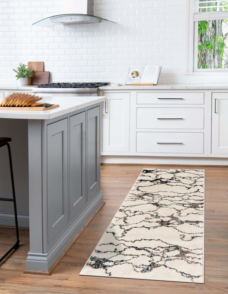 Brighton Terrace Collection Area Rug -  Aldrington Runner Ivory  lifestyle 96
