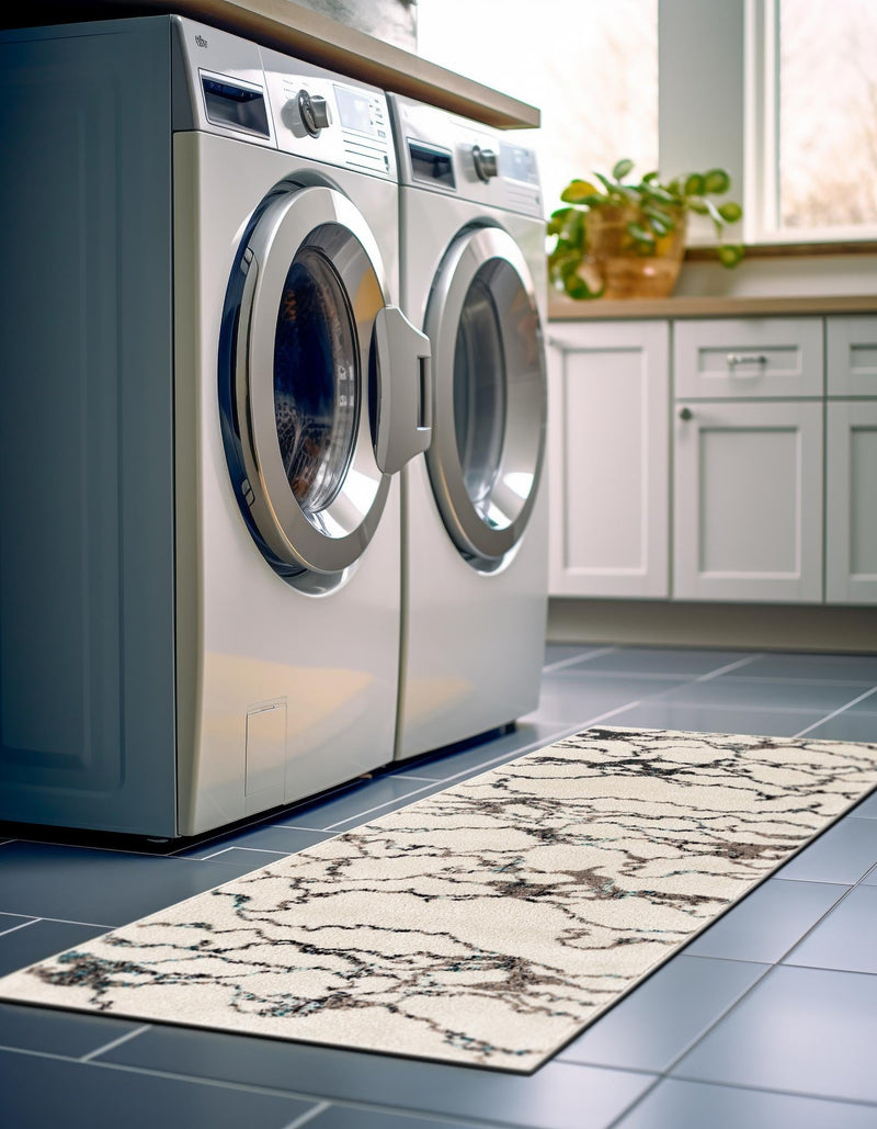 Brighton Terrace Collection Area Rug -  Aldrington Runner Ivory  lifestyle 102