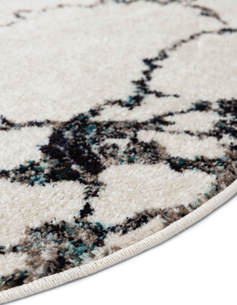 Brighton Terrace Collection Area Rug -  Aldrington Round Ivory  lifestyle 79