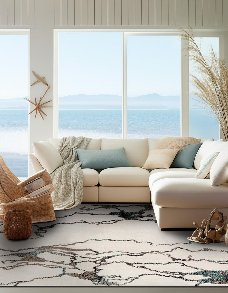 Brighton Terrace Collection Area Rug -  Aldrington Square Ivory  lifestyle 91