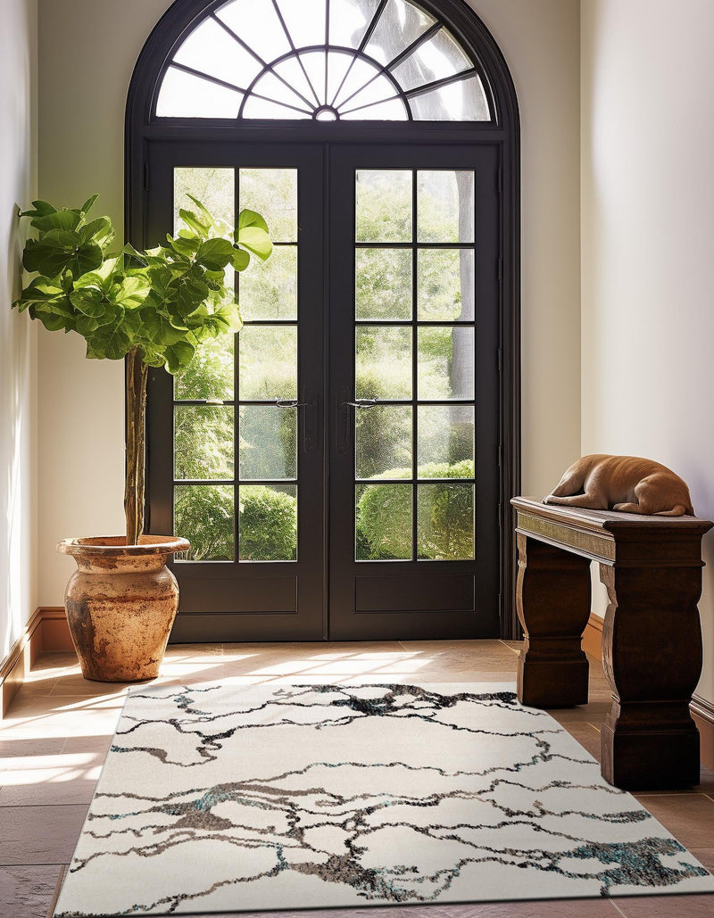 Brighton Terrace Collection Area Rug -  Aldrington Square Ivory  lifestyle 96