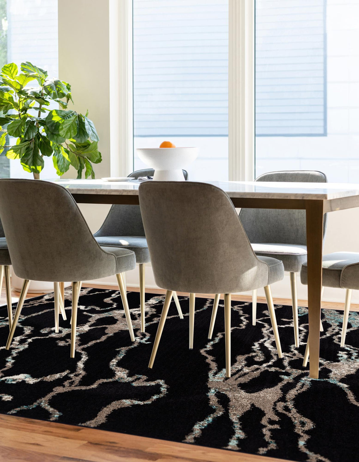 Brighton Terrace Collection Area Rug -  Aldrington Rectangle Navy Blue  lifestyle 8
