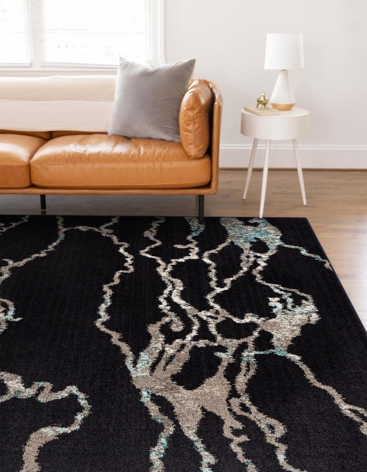 Brighton Terrace Collection Area Rug -  Aldrington Rectangle Navy Blue  lifestyle 12