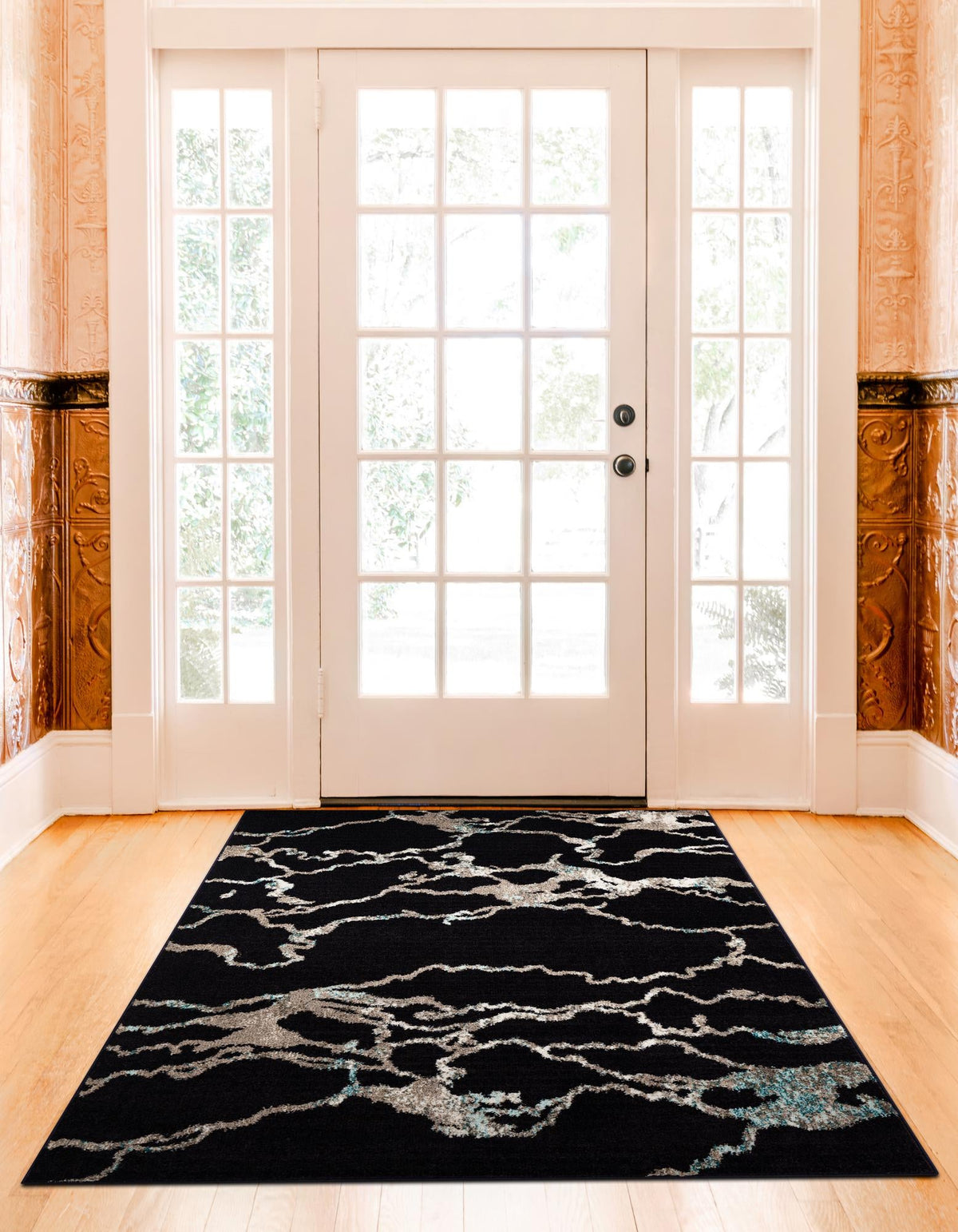 Brighton Terrace Collection Area Rug -  Aldrington Rectangle Navy Blue  lifestyle 14