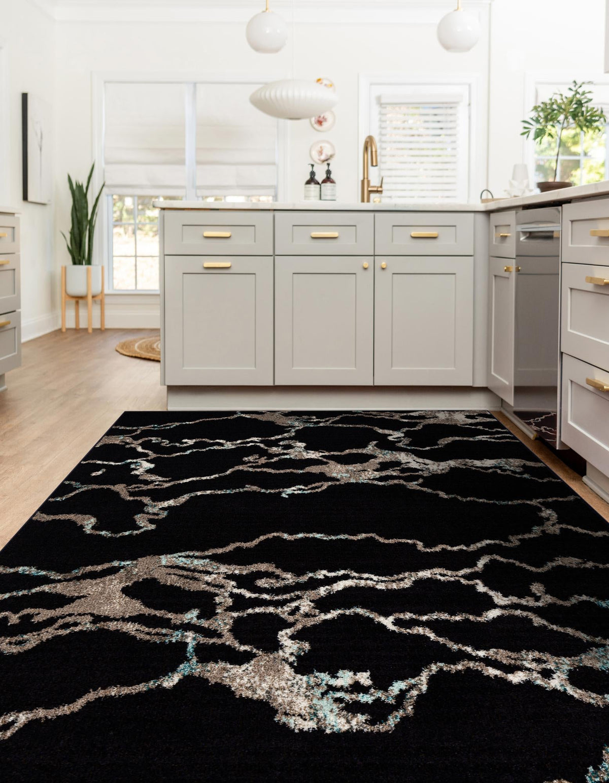 Brighton Terrace Collection Area Rug -  Aldrington Rectangle Navy Blue  lifestyle 18